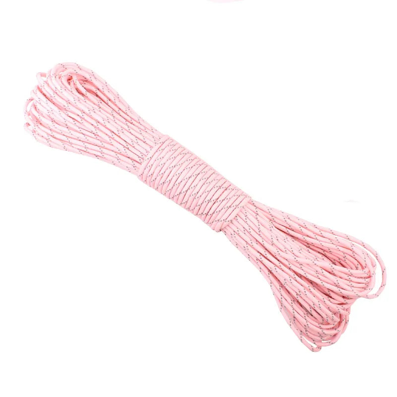 9 Strands Cores Luminous Glow in the Dark & Reflective Paracord Parachute Cord Lanyard 25 50 100 Feet