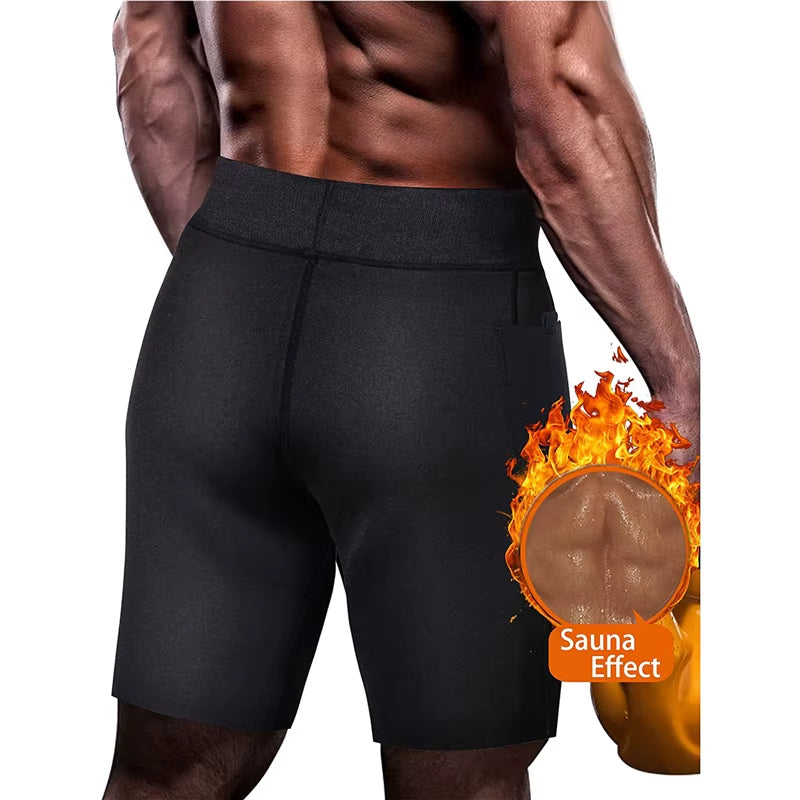 Sweat Sauna Pants Body Shaper Men Fitness Leggings Thermo Hot Weight Loss Slimming Shorts Workout Bellies Thigh Trimmer Boxer