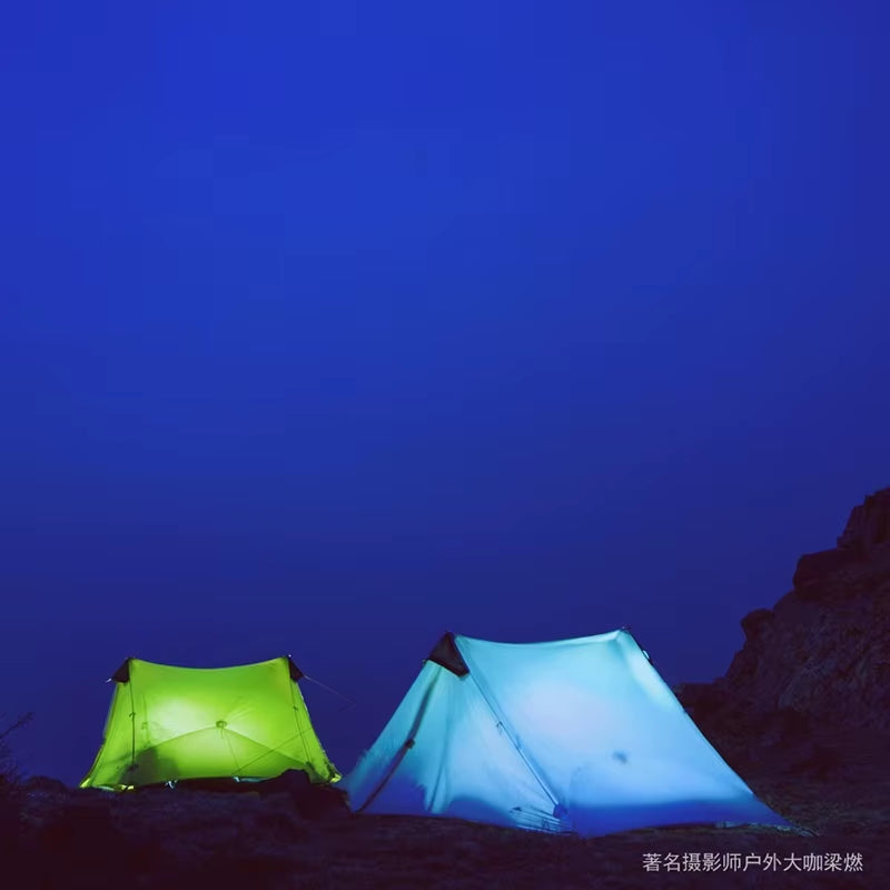 2021  Lanshan 2 Person Outdoor Ultralight Camping Tent 3 Season Professional 15D Silnylon Rodless Tent