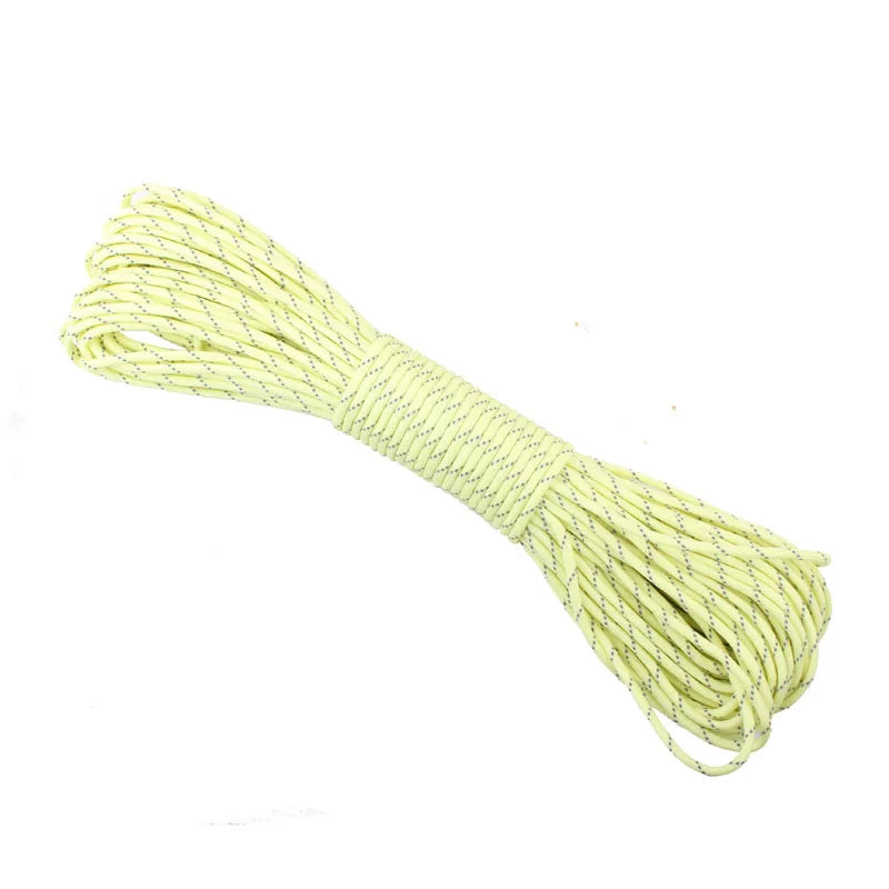 9 Strands Cores Luminous Glow in the Dark & Reflective Paracord Parachute Cord Lanyard 25 50 100 Feet