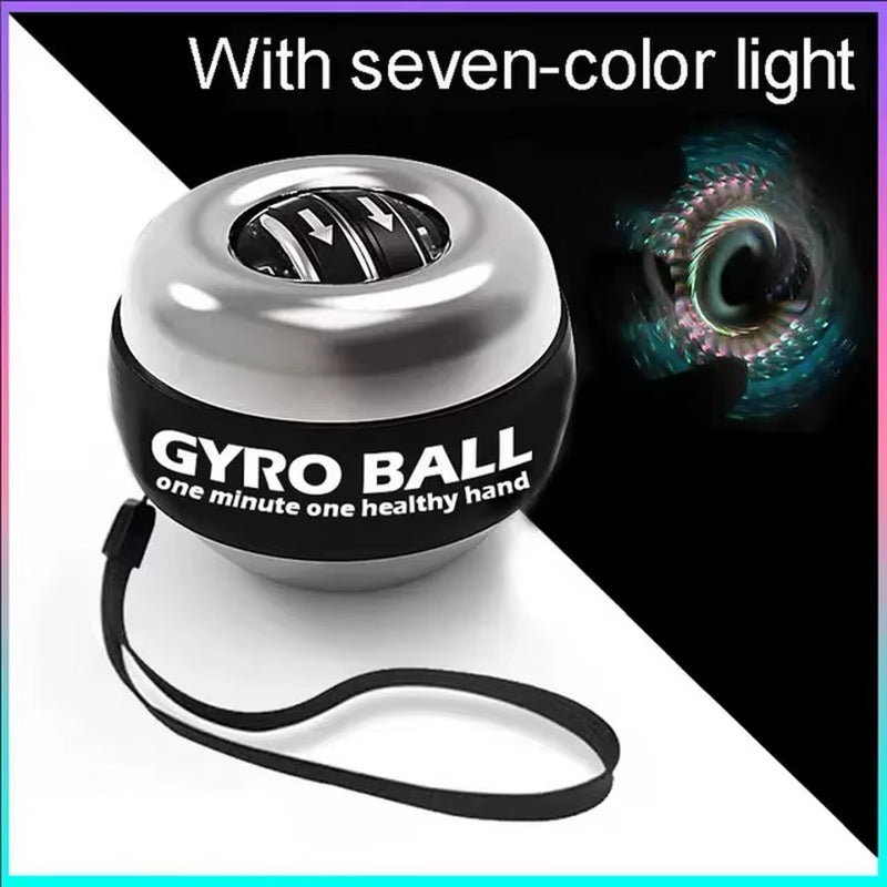 LED Wrist Ball Power Trainer Ball Auto-Start Gyroscopic Arm Hand Forearm Exerciser Power Wrist Gyro Ball Sport Fitness Equipment