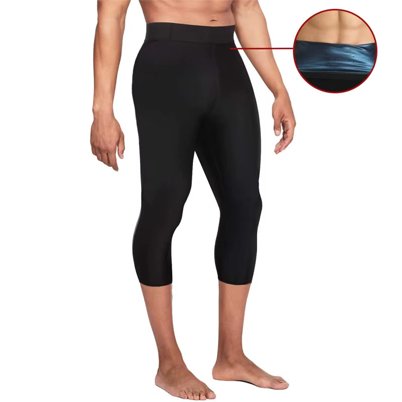 Sweat Sauna Pants Body Shaper Men Fitness Leggings Thermo Hot Weight Loss Slimming Shorts Workout Bellies Thigh Trimmer Boxer