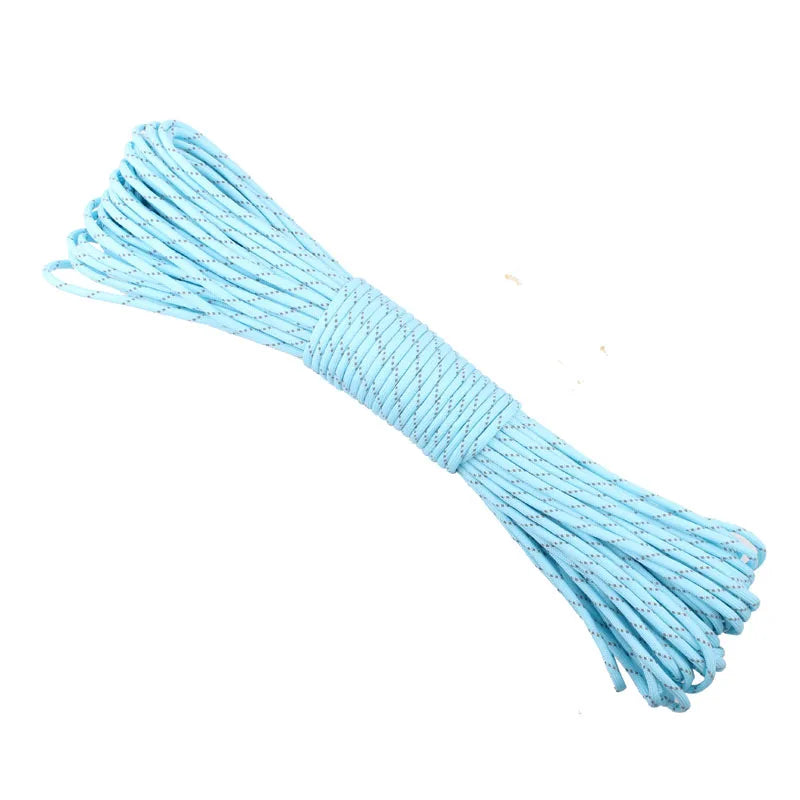 9 Strands Cores Luminous Glow in the Dark & Reflective Paracord Parachute Cord Lanyard 25 50 100 Feet